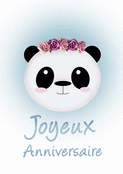Panda ador&eacute; pour un anniversaire magique